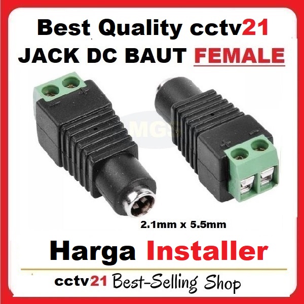 	 Konektor Connector Jack Dc Baut Female Harga Reseller Cctv21 	