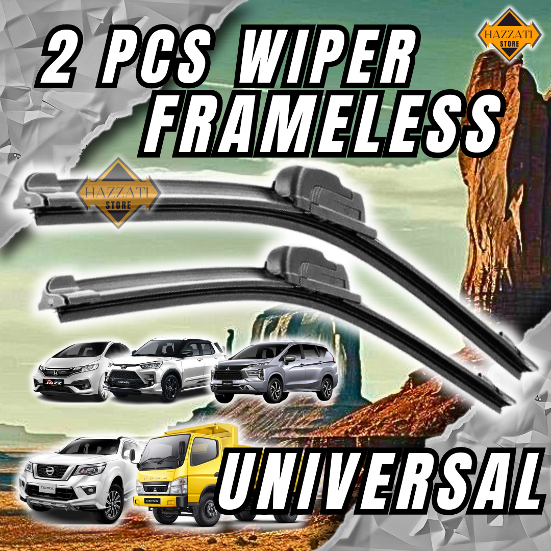 Wiper Kaca Mobil Frameless 2 Pcs Daihatsu CALYA Toyota SIGRA HOOK U/J - Wifer Mobil Universal Blade Frameless Sepasang 2 Pcs Wipper Banana Tanpa Rangka Besi Giá 35,500 Đồng*Miễn phí vận chuyển