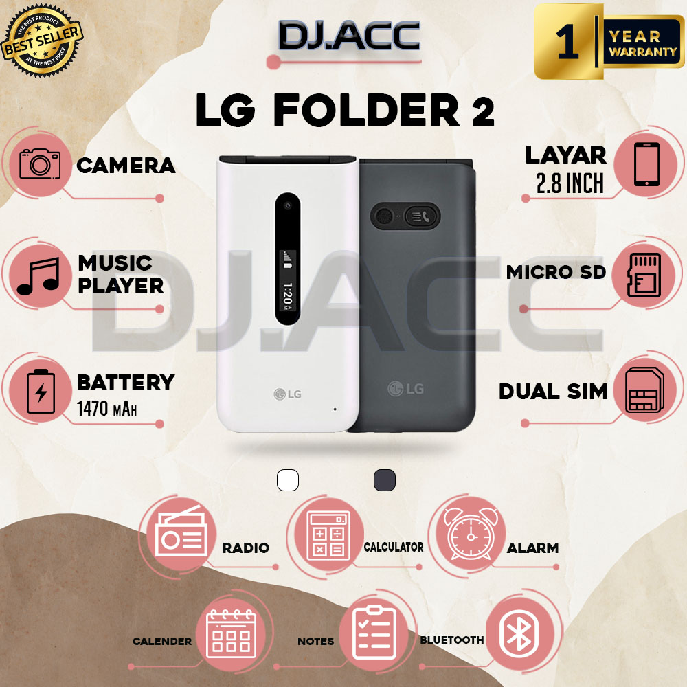 HP LG Folder 2 Dual Sim Garansi Toko 1 Bulan Harga  329,000 rupiah*Gratis Ongkir