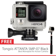 GoPro HERO4 Silver Edition - FULL HD 1080P/60FPS - Silver + Gratis Tongsis Attanta