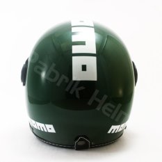 JPN Helm Retro RP06 Glossy Kaca Pilot Hijau Tua