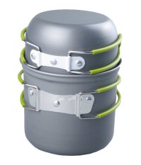 louiwill Outdoor Cooking Bowl Set Picnic Camping Backpacking Pot Pan Cookware(Grey) (Intl)