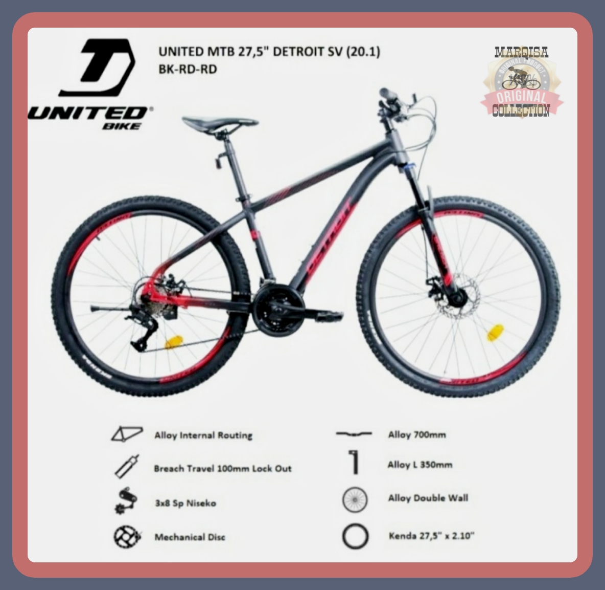 Jual Sepeda Hybrid United Slick 700 Terbaru May 2024 Id