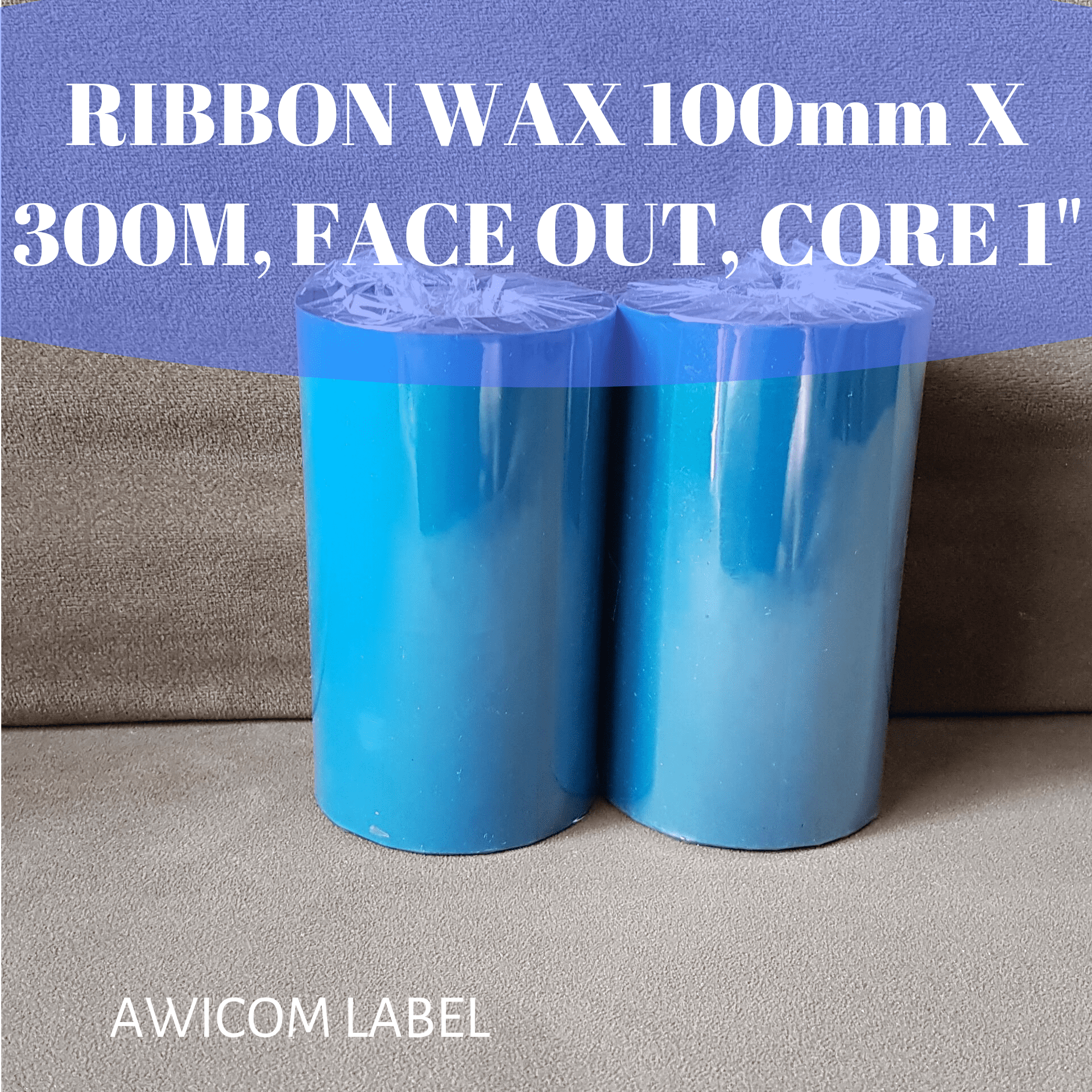 110mmX300m Ribbon Barcode WAX (Face Out) 110 x 300 Thermal Transfer 110x300 wincode tsc argox postek Harga 35,502 rupiah*Gratis Ongkir