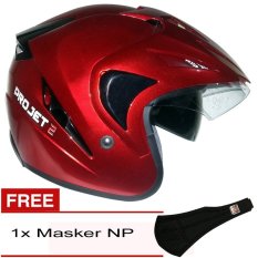 MDS Pro Jet 2 Solid 8700 - Merah Maroon + Gratis Masker NP