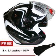 NHK Gladiator K2 - Putih Silver Hitam + Gratis Masker NP