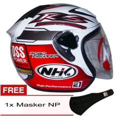NHK R6 Rally - Putih Merah Silver + Gratis Masker NP