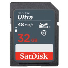 SanDisk 32GB 32G Ultra SD SDHC Full HD Video Memory kereta Mobil gerbong oto card 48MB/s* Class 10 (Intl)