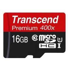 Transcend Premium 16GB Class 10 UHS-I 400X 45M/s Micro SDHC TF Flash Memory Card Super High Speed (Multicolor)- Intl