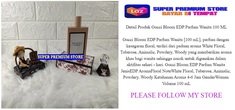 BAYAR DI TEMPAT - GUCCI BLOOM 100 ML - PROMO - PARFUM WANITA TERLARIS  PREMIUM | Lazada Indonesia