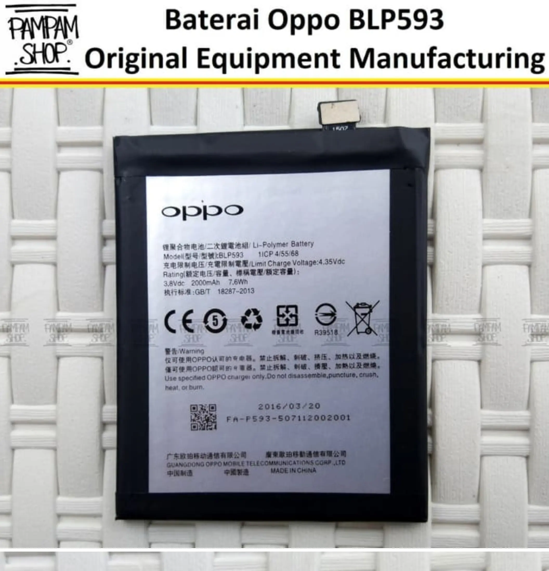 Baterai Handphone Oppo Neo 5 Blp593 Original Oem 100 Batre Batrai Battery Blp 593 Ori Lazada Indonesia