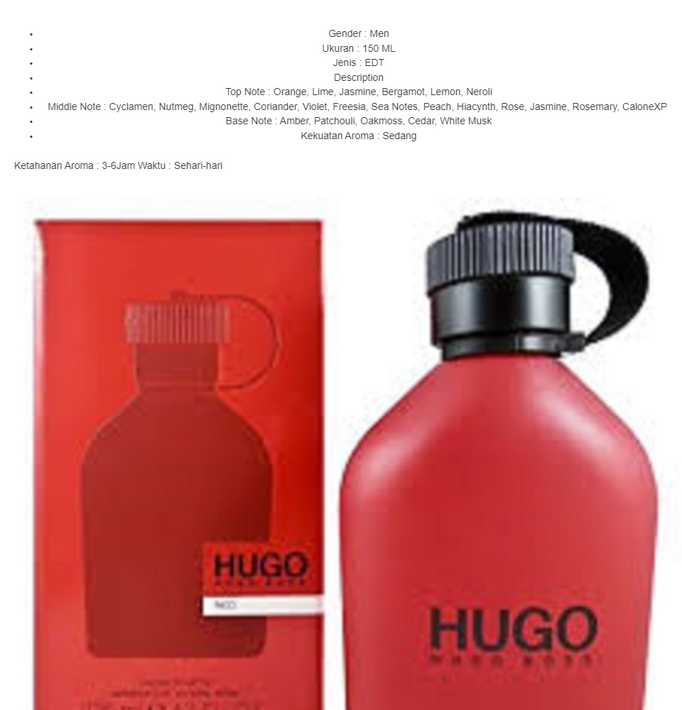 BEST SELLER!!! PARFUM HUGO BOSS RED EDT ORIGINAL IMPORT SINGAPORE