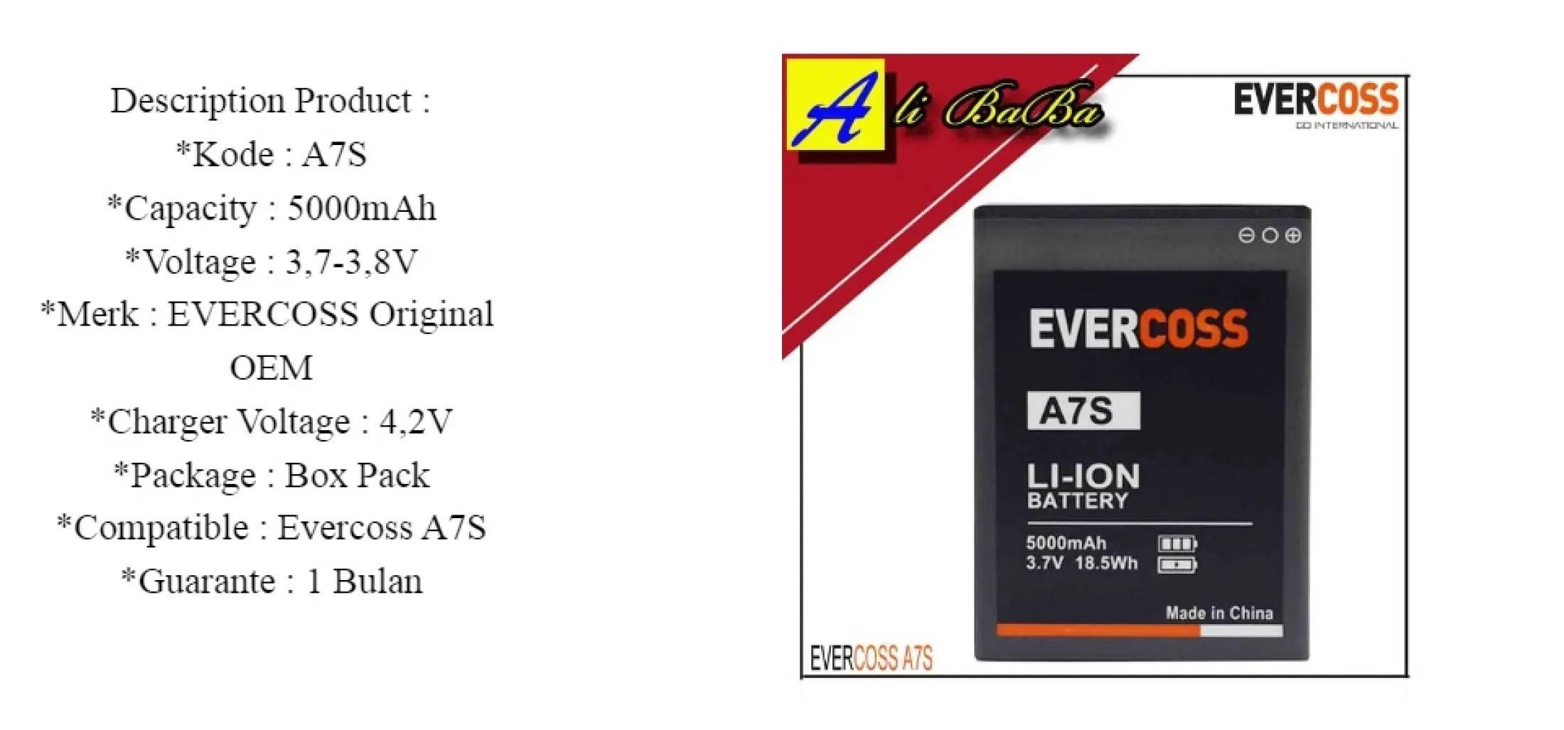 Baterai Handphone Evercoss A7s Dobel Power Original Oem Batre Hp Batu Batre Cross A7s Battery Evercoss A7s Lazada Indonesia