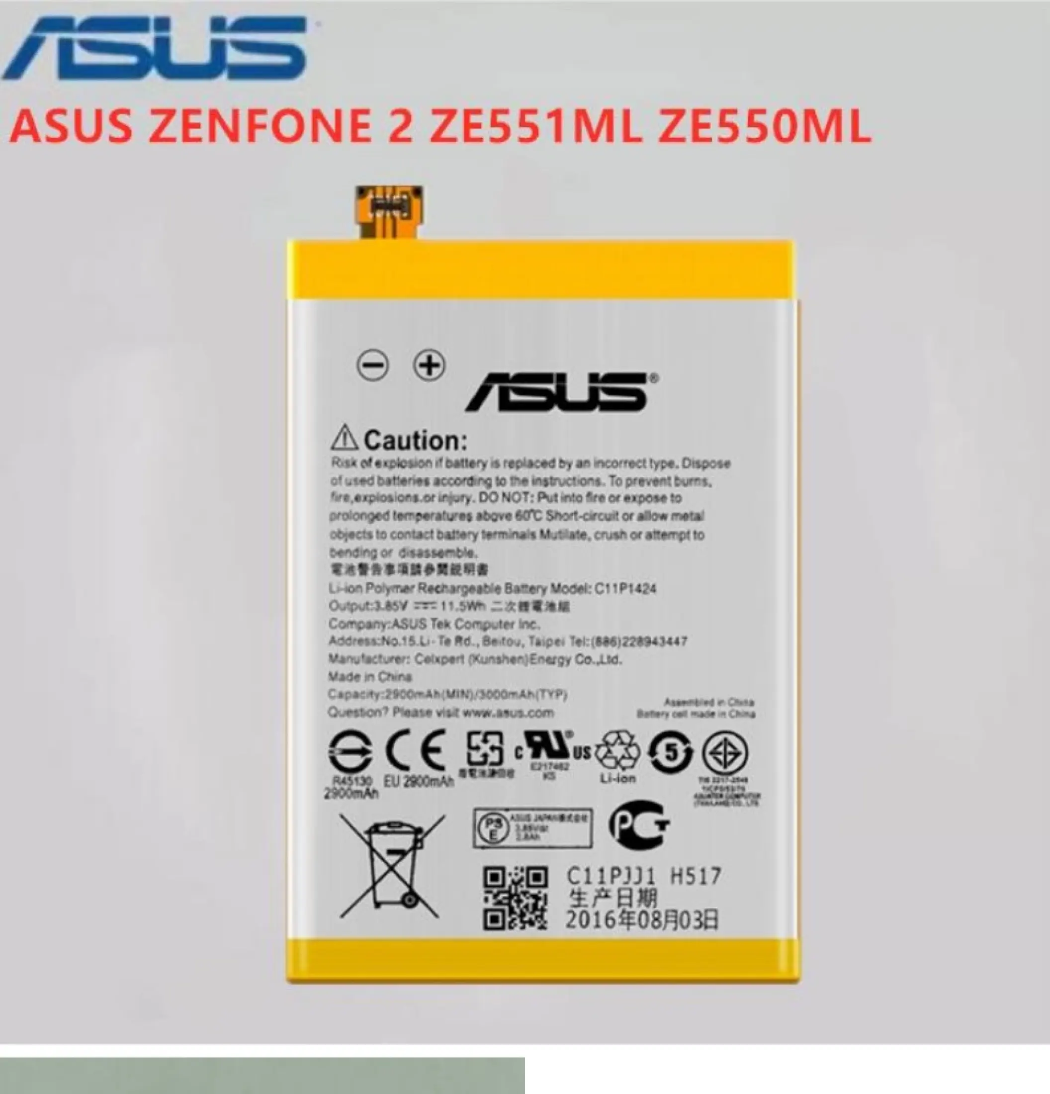 Battery Baterai Batre Asus Zenfone 2 5 5 Ze550ml Ze551ml Z00ad Z008d Original 100 Batre Batrai Batere Hp Asus Zen Fone 2 5 5 Inch Ori C11p1424 Lazada Indonesia