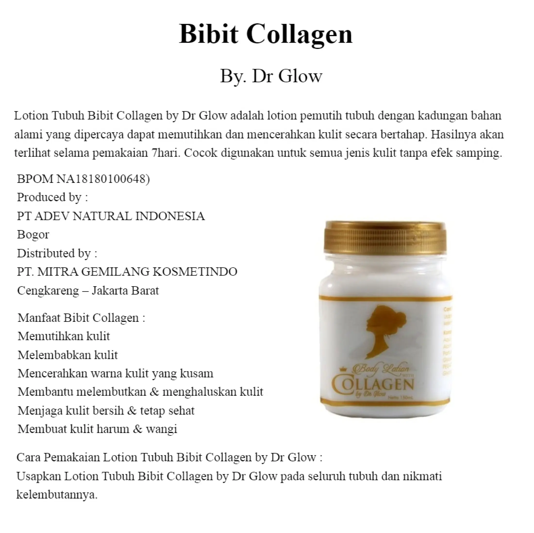Bibit Collagen Body Lotion Pemutih Badan By Dr Glow Lazada Indonesia Bibit Collagen Body Lotion Pemutih Badan By Dr Glow Lazada Indonesia