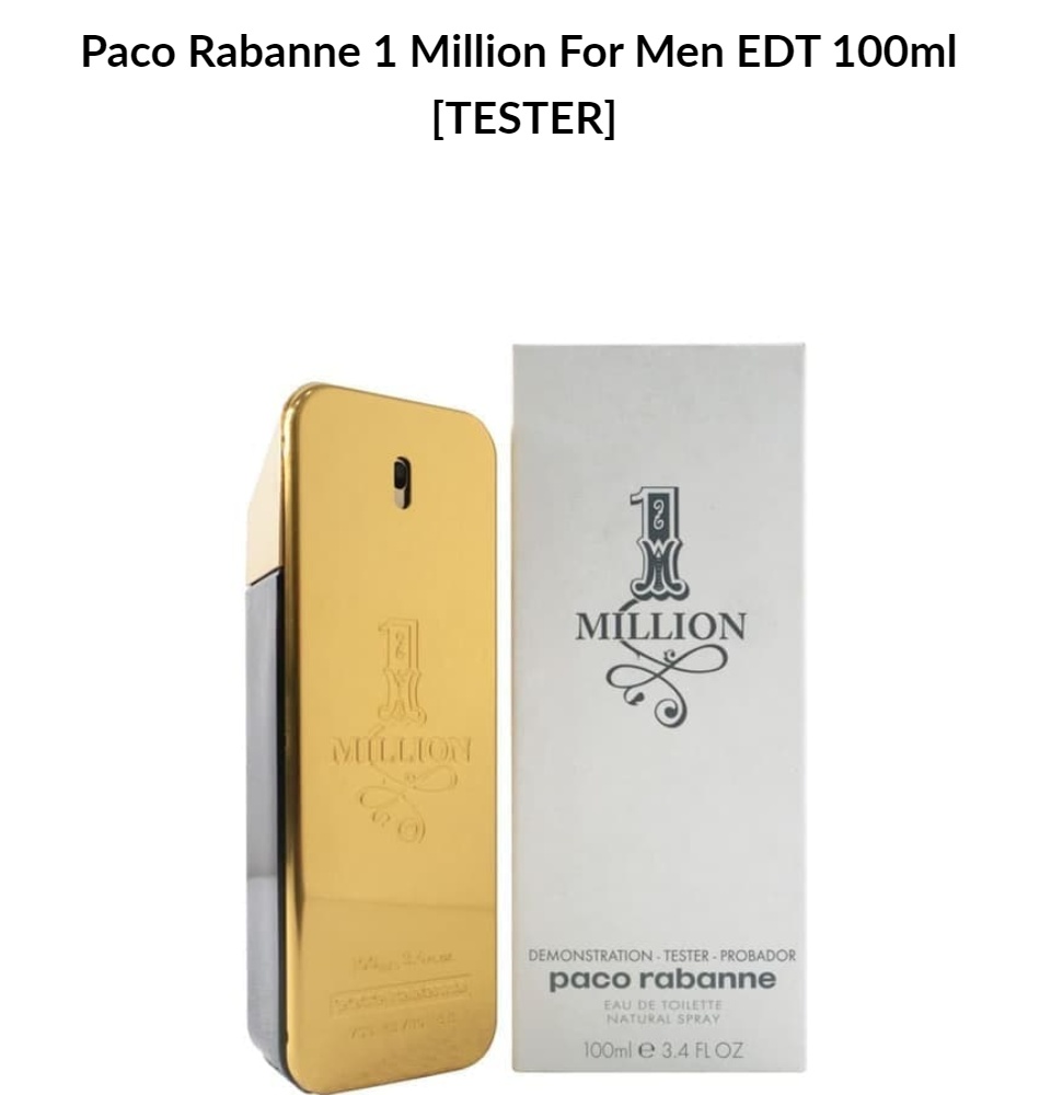 paco rabanne tester one million