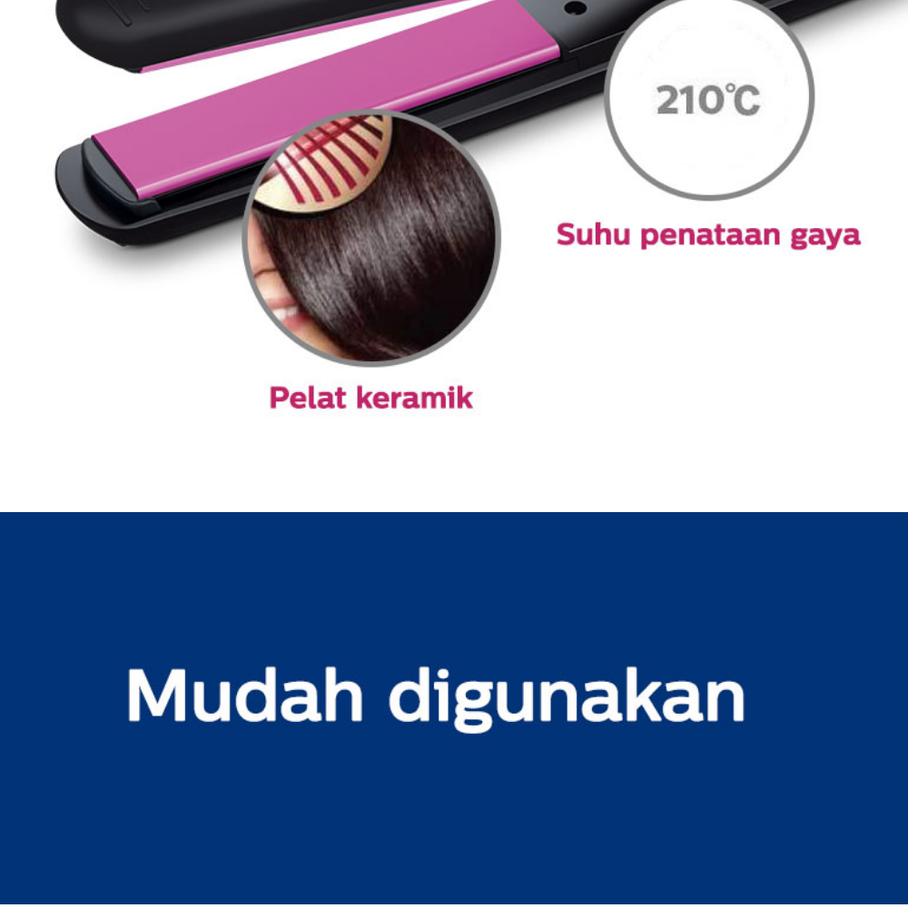 Philips HP8302/00 Selfie Straightener - Catokan Rambut