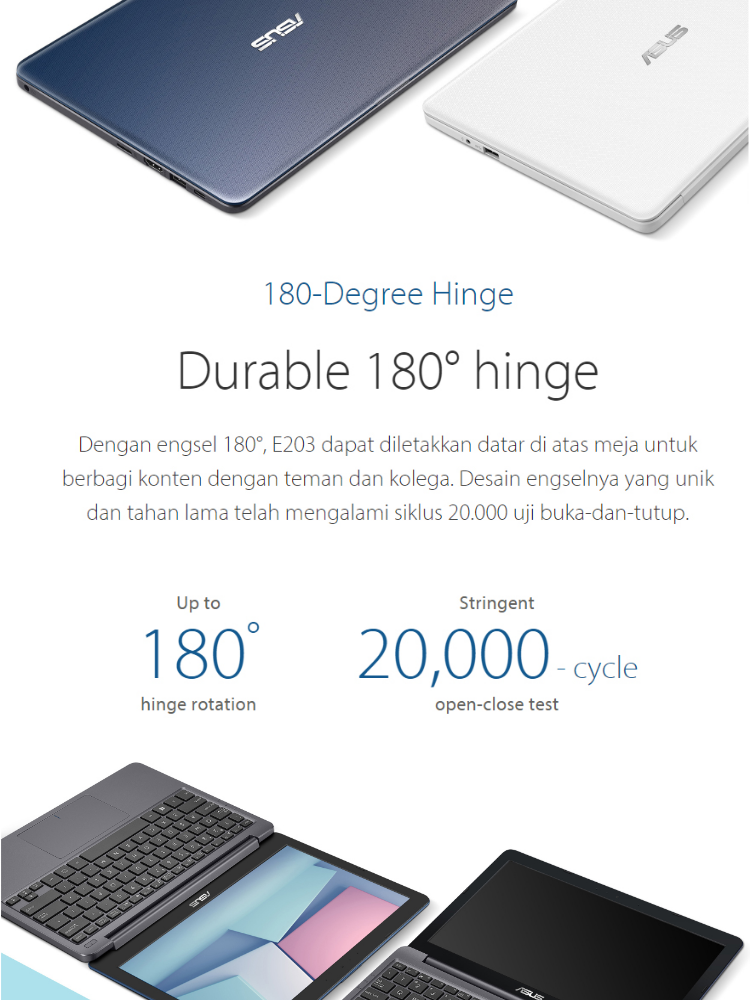 Promo Notebook Baru Asus E203MAH-FD011T - Intel® Celeron 