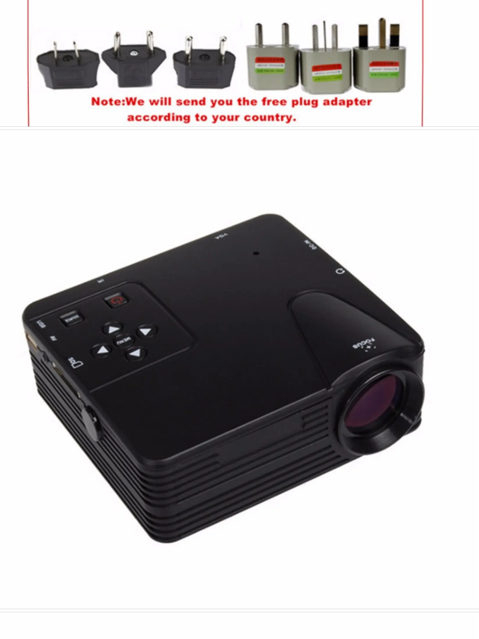 Infokus Projektor H80 640x480 Piksel 800 Lumens Proyektor Full Hd 1080 P Portable Mini Proyektor Lcd Proyektor Home Theater Video Game Led Proyektor Dengan Av Vga Usb Sd Hdmi Untuk Presentasi Home Teater Notebook Ponsel