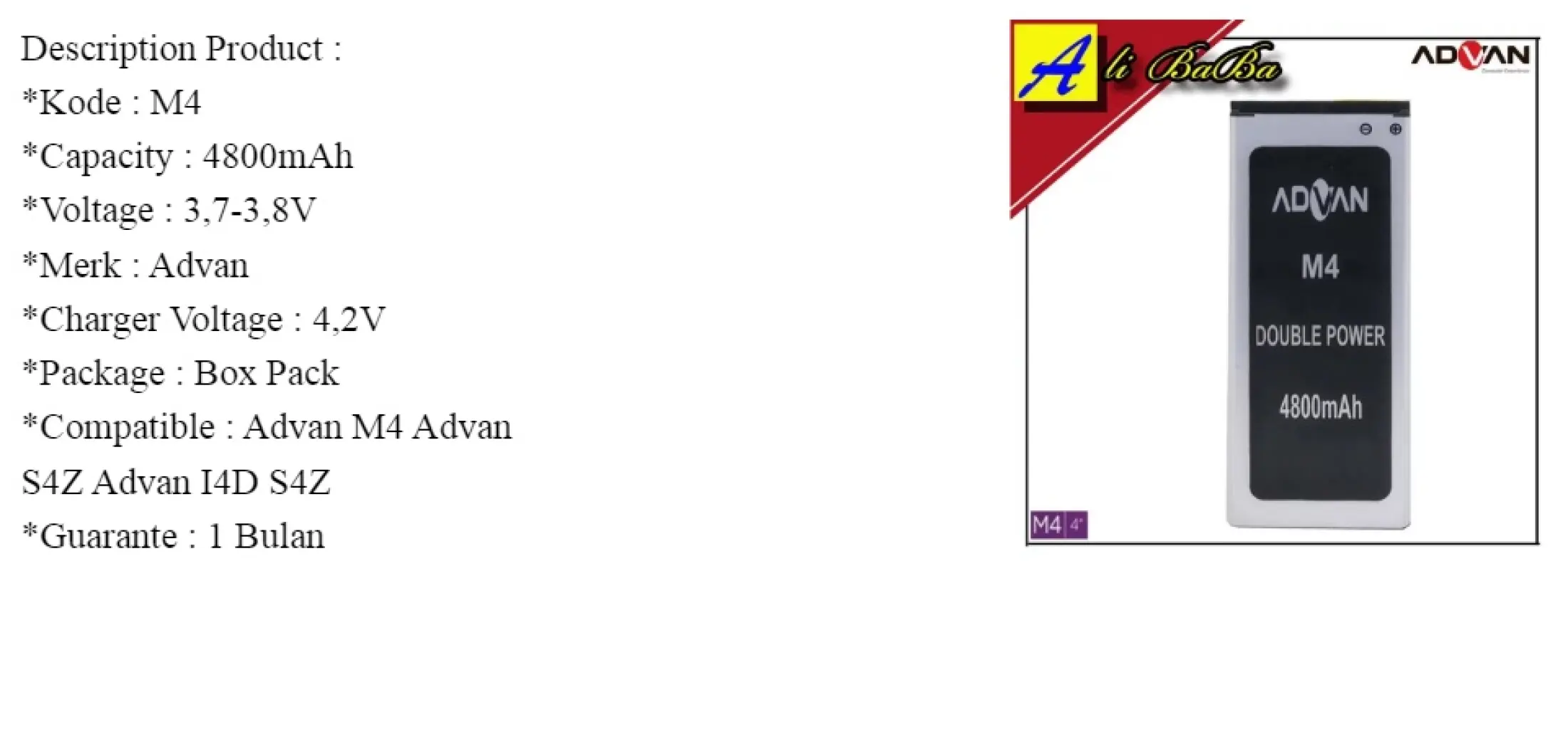 Baterai Handphone Advan M4 Advan S4z Advan I4d S4z Bp 40dt Double Power Advan I4d Batre Advan S4z Batu Battery Advan M4 Bp 40dt Lazada Indonesia