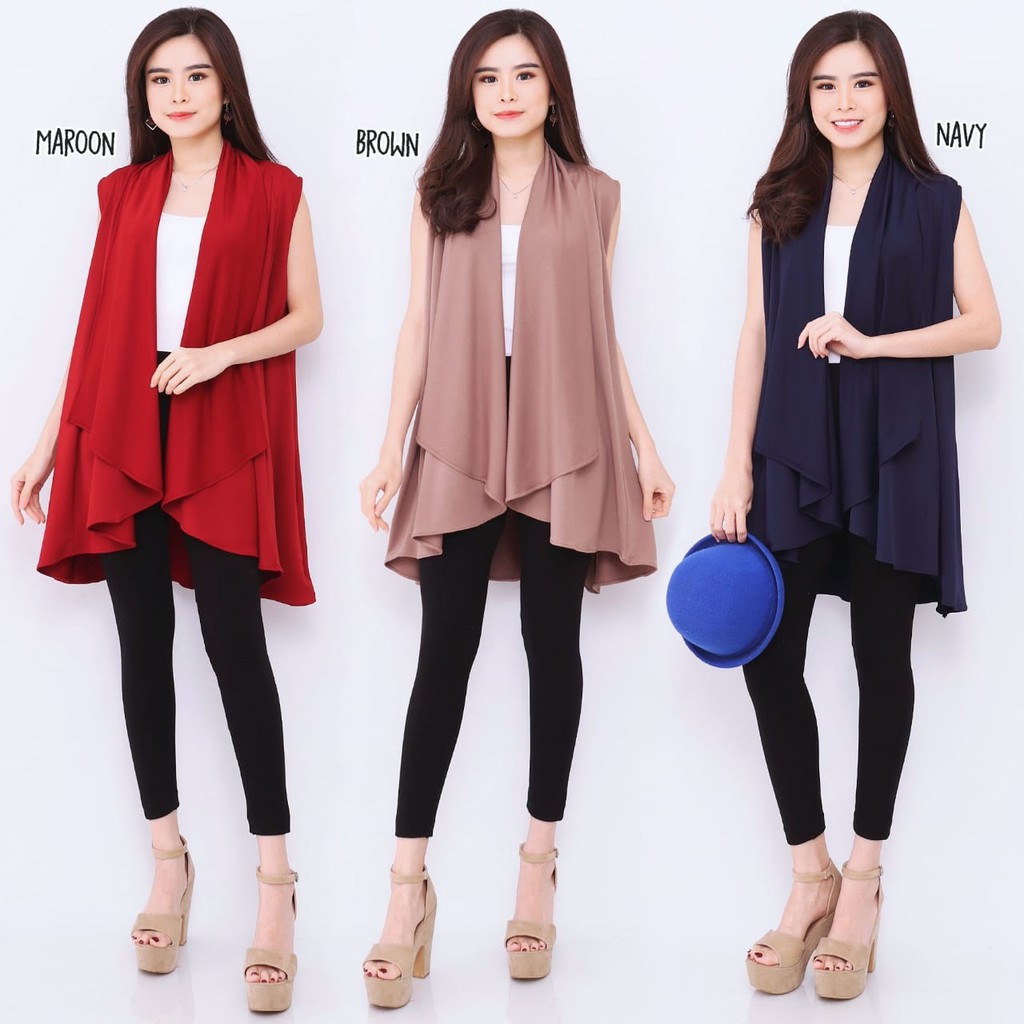 Cardigan Tanpa Lengan M005 Lazada Indonesia