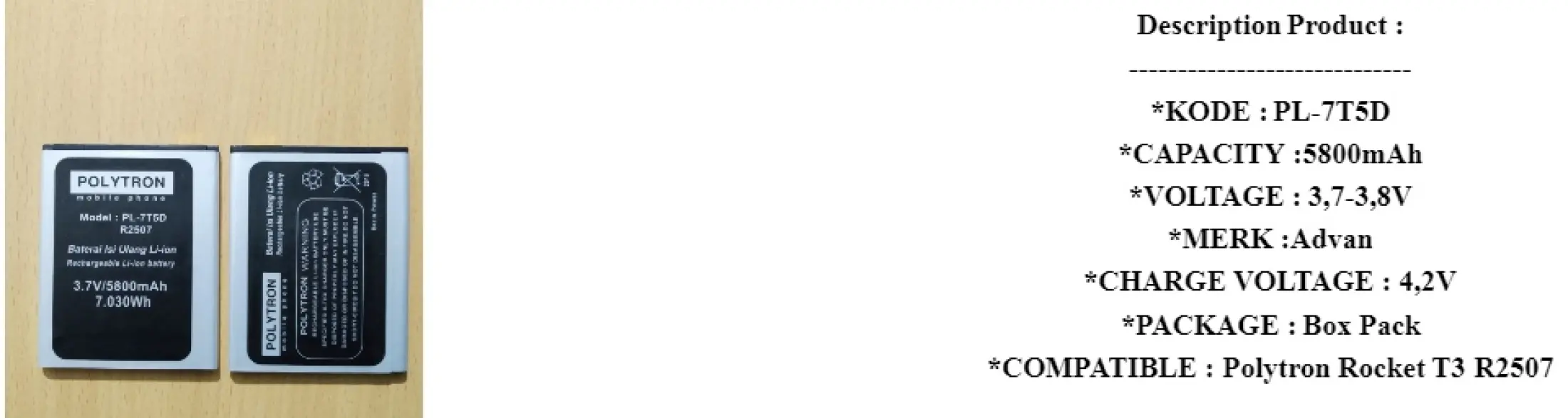 Baterai Polytron Rocket T3 R2507 Pl 7t5d Double Power Polytron Batre Hp Polytron R2507 Battery Polytron Rocket T3 Batu Batre Polytron R2507 Lazada Indonesia