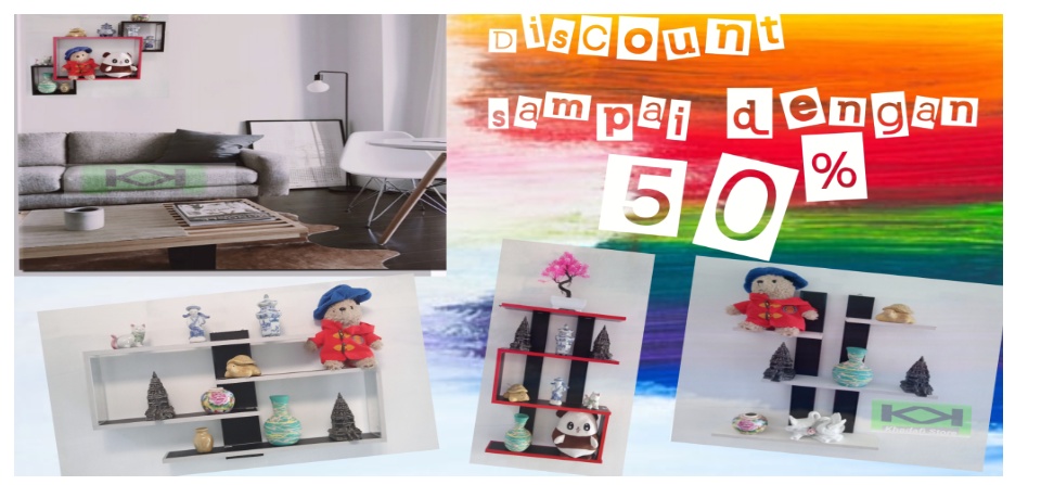 Rak Dinding Minimalis/Rak Hiasan Serbaguna/Rak Susun Decor L