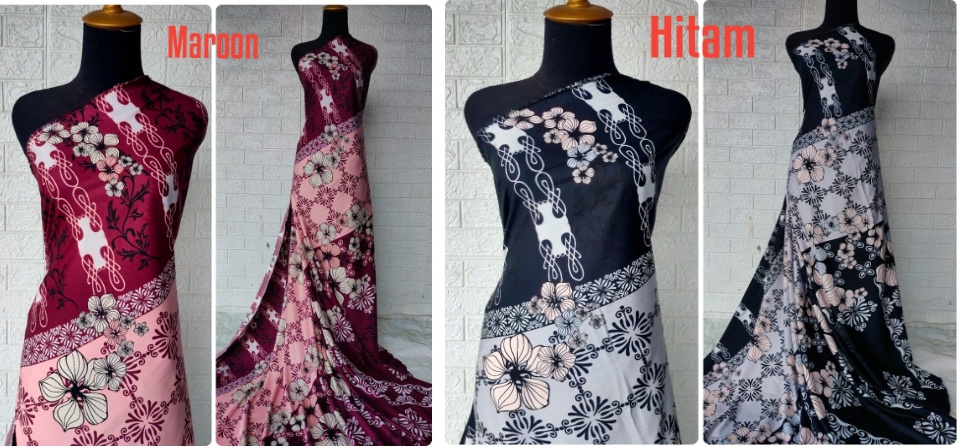 Kain Gamis Maxmara Motif Aurelia harga per setengah meter Lazada