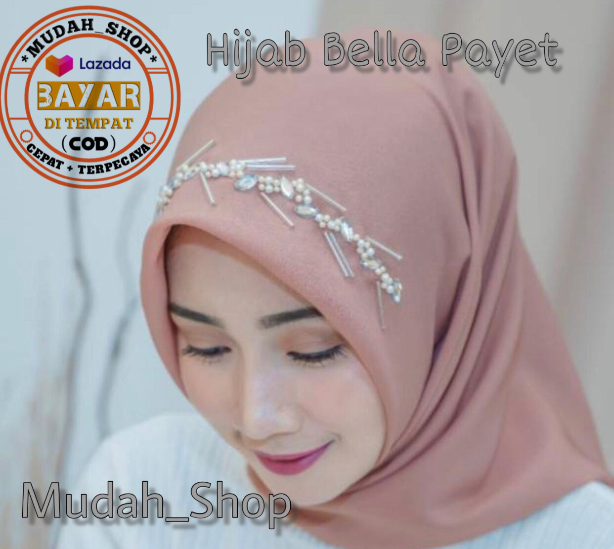 Model Kerudung Bella Square : Hijab Ll Jilbab Segi Empat Bella Printing Ll Model