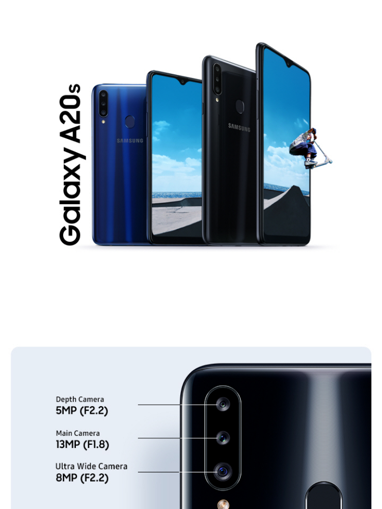 Samsung Galaxy A20s 3gb 32gb 13mp Snapdragon 450 Lazada Indonesia