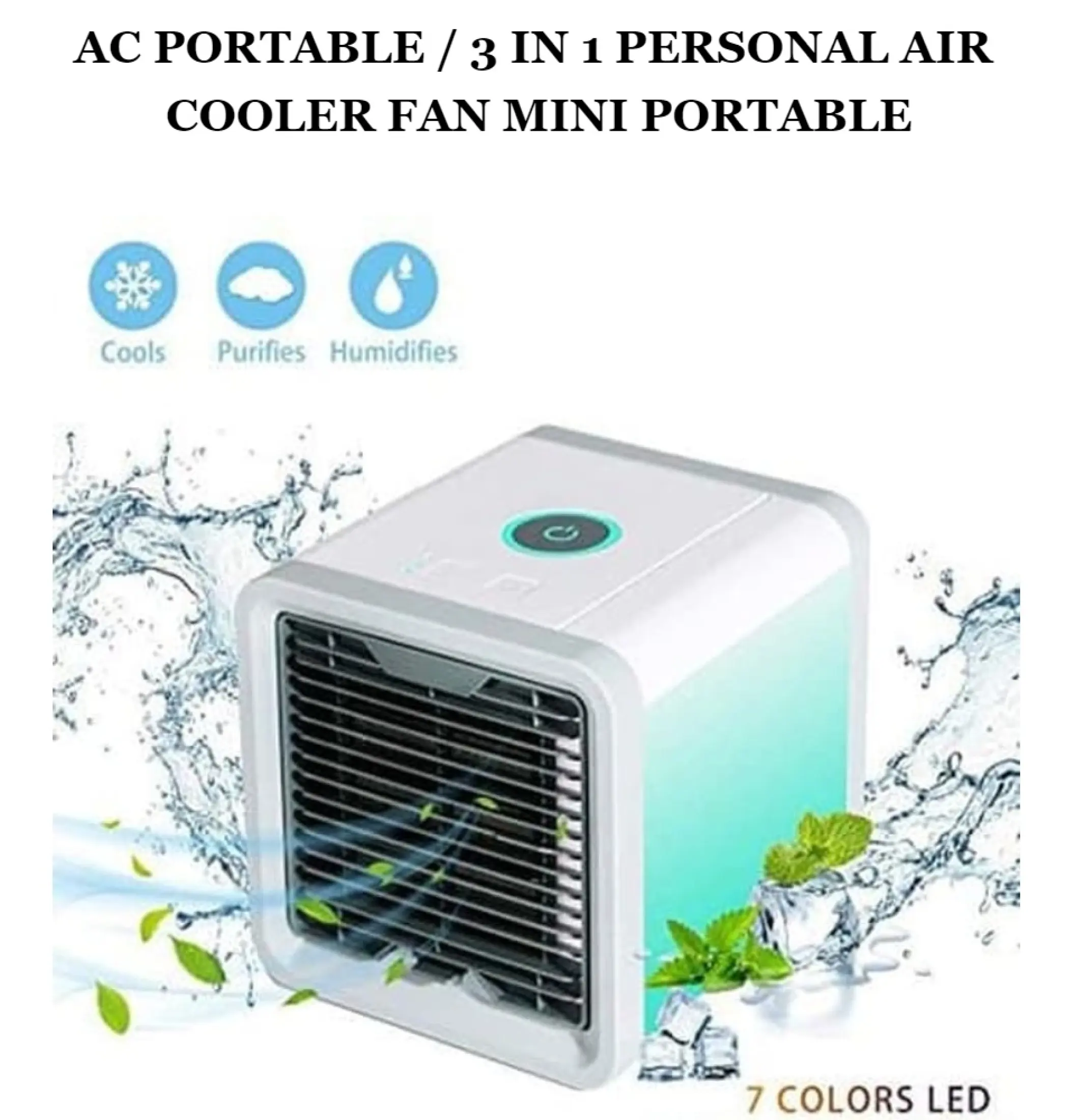 Ac Portable 3 In 1 Personal Air Cooler Fan Mini Portable Lazada Indonesia