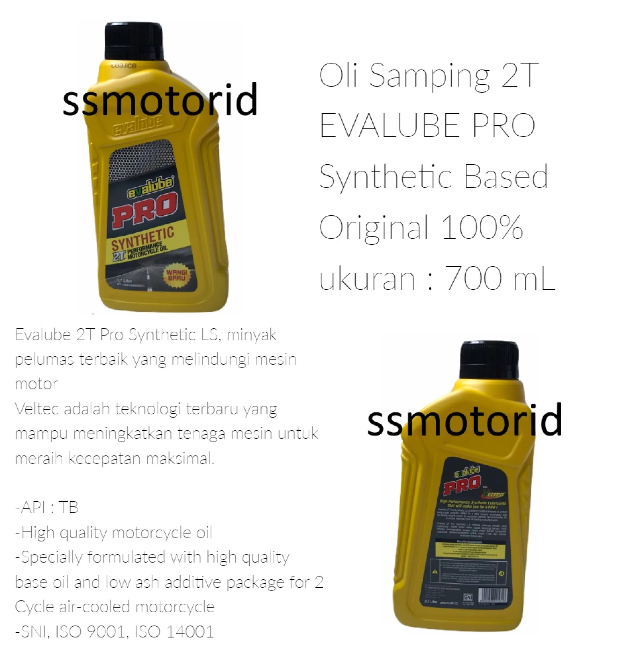 Oli Samping 2t Evalube Pro 2t 700ml Synthetic Oli 2 Tak Oli Samping Wangi Original 100 Best Seller Lazada Indonesia