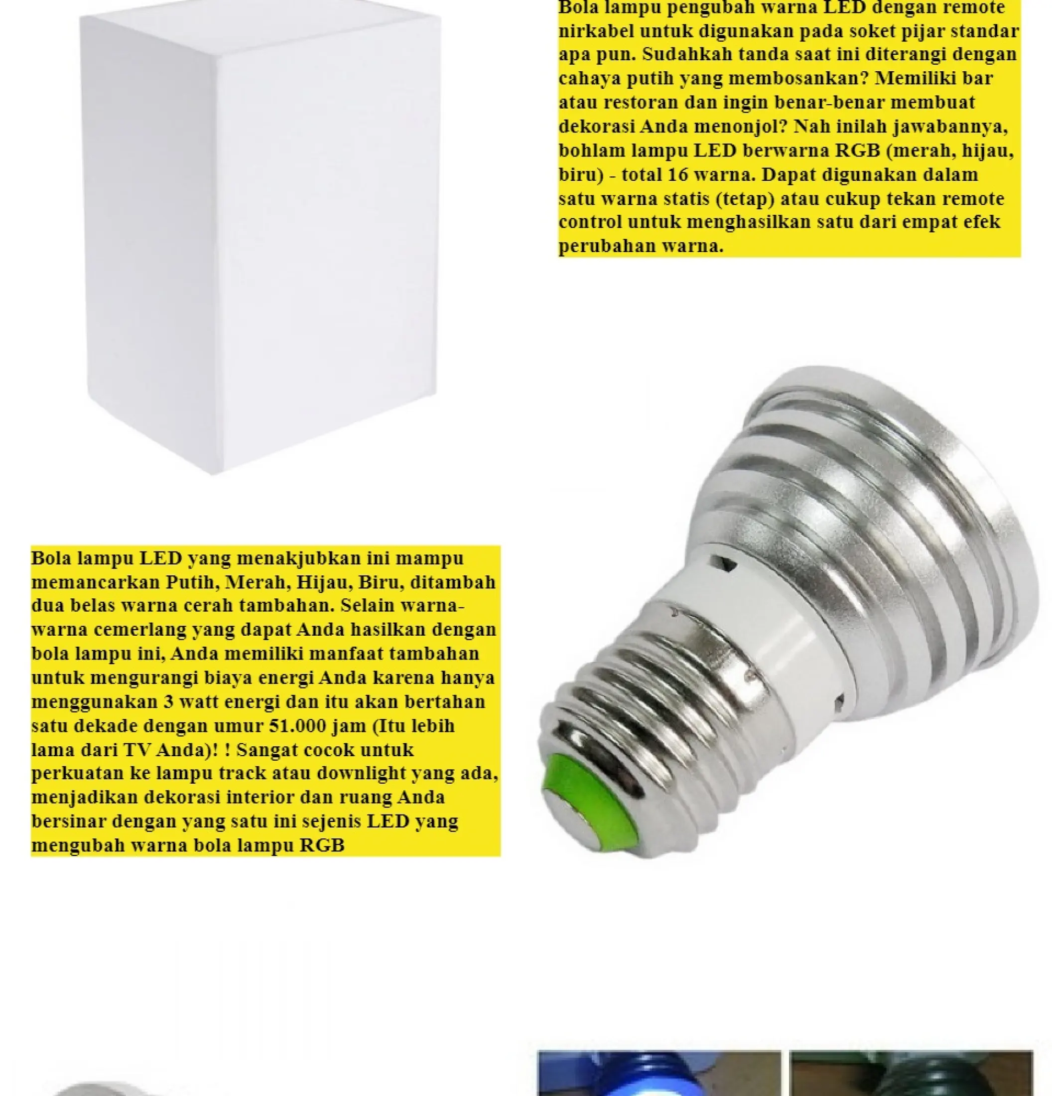 Bisa Bayar Ditempat Taffled Bohlam Led Rgb Remote Control Eh87 Termurah Terlaris Lampu Rumah Alat Pencahayaan Alat Peralatan Rumah Tangga Alat Elektronik Rumah Lazada Indonesia