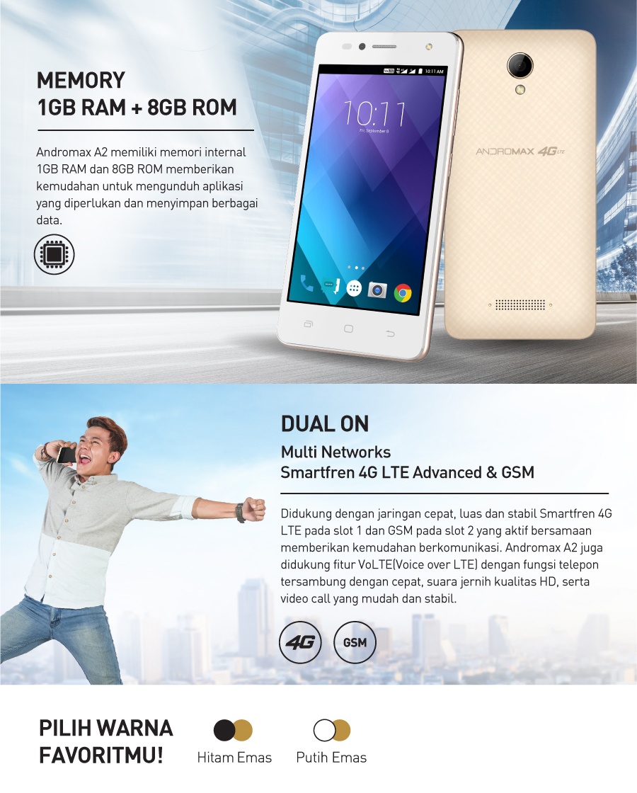 Smartfren Andromax A2 Hitam Lazada Indonesia